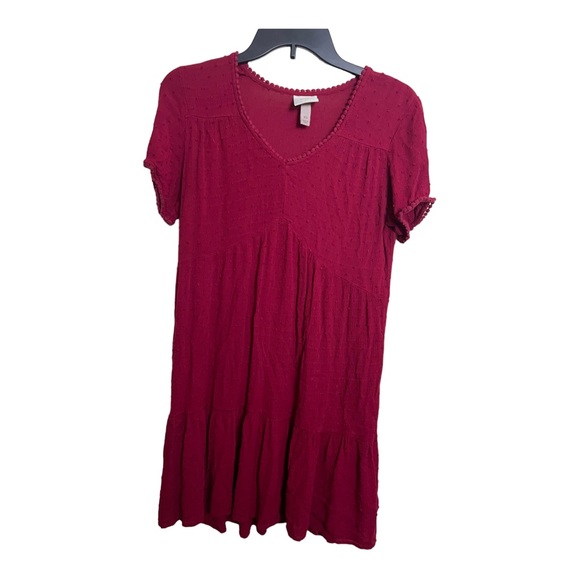 Knox Rose Dresses & Skirts - Knox Rose Short Sleeve V Neck Textured Dress Size XS